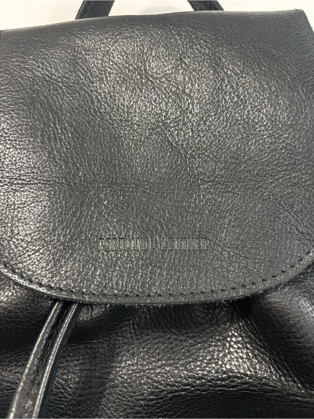Portland Leather Goods Bucket Backpack in Pebbled Black
